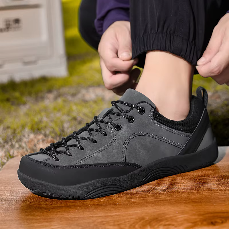 Nouveaux hommes femmes pieds nus bout large chaussures de marche à la mode