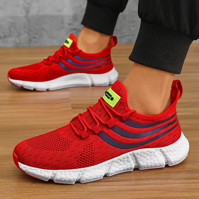 Baskets pour hommes chaussures à plate-forme respirantes confortables