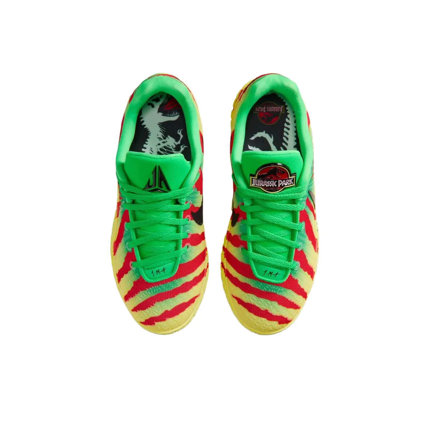 Nike x Jurassic Park Ja Morant 3 Rebound Grip Chaussures de basket-ball pour hommes Vert Jaune IU7239-300