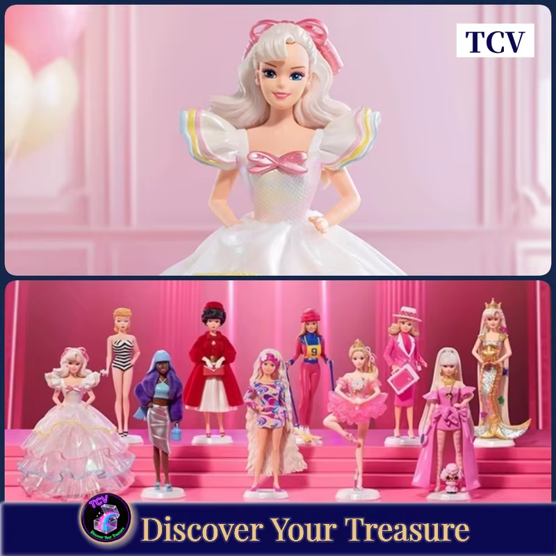 Tcv Popmart Barbie Style icône série Anime Figure boîte aveugle accessoires boîte mystère jouets fille enfants mignon anniversaire Collection cadeau