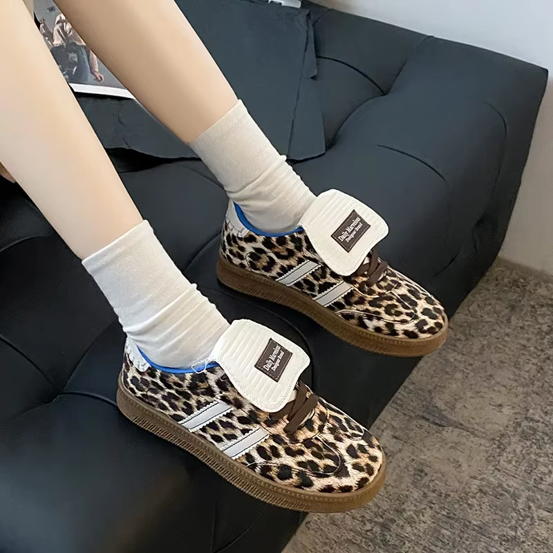 Baskets léopard tendance pour femmes