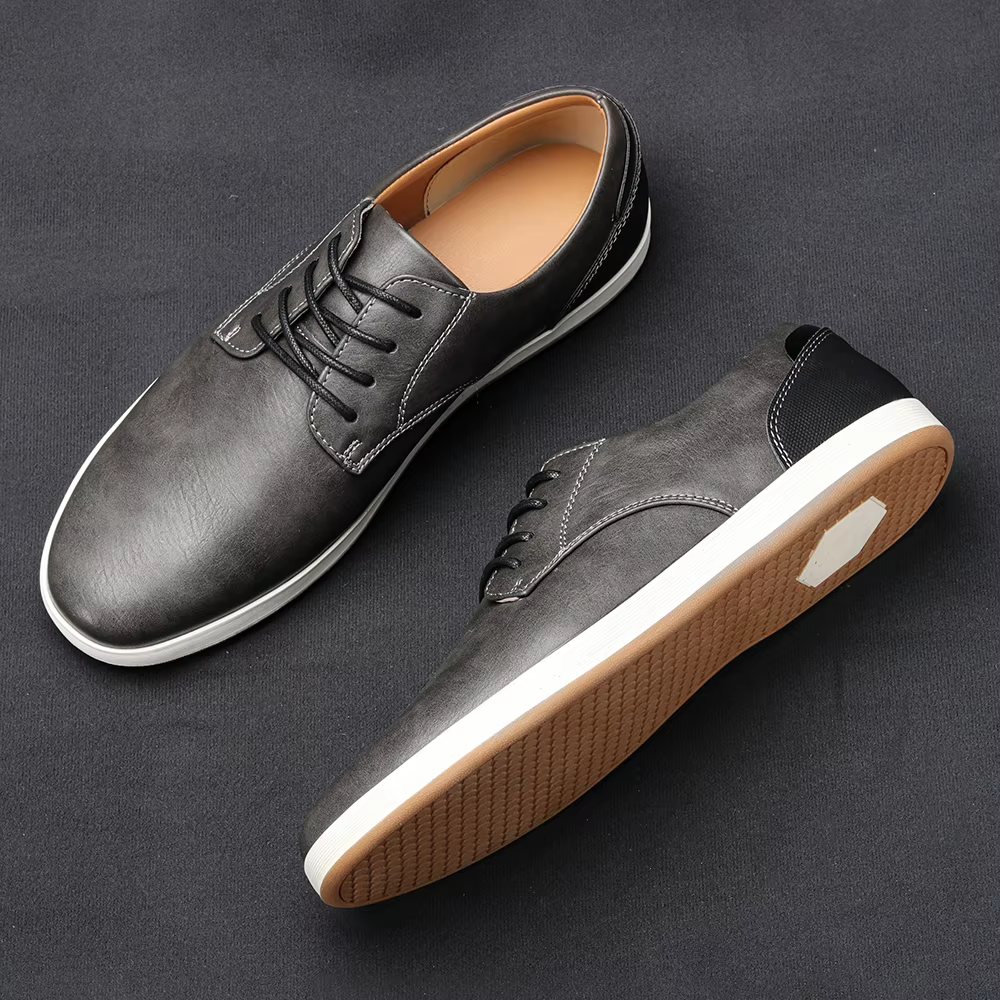 Baskets en cuir confortables à la mode pour hommes