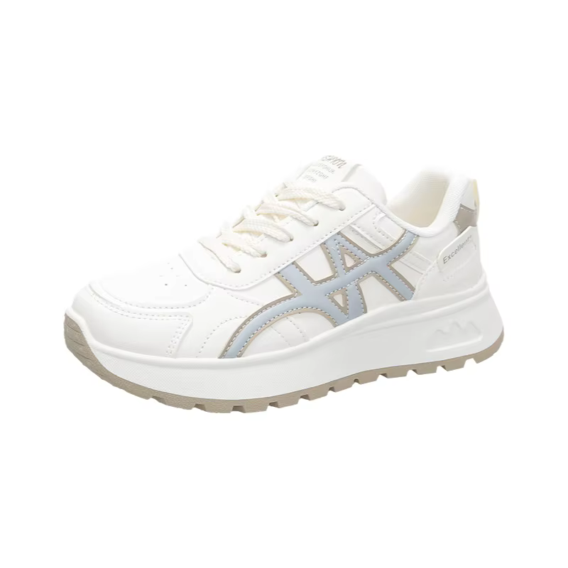 Chaussures de course pour femmes Printemps 2026 Style Campus Semelle Épaisse Décontractées à Lacets Polyvalentes Baskets à Talon Bas Antidérapantes Résistantes à l'Usure