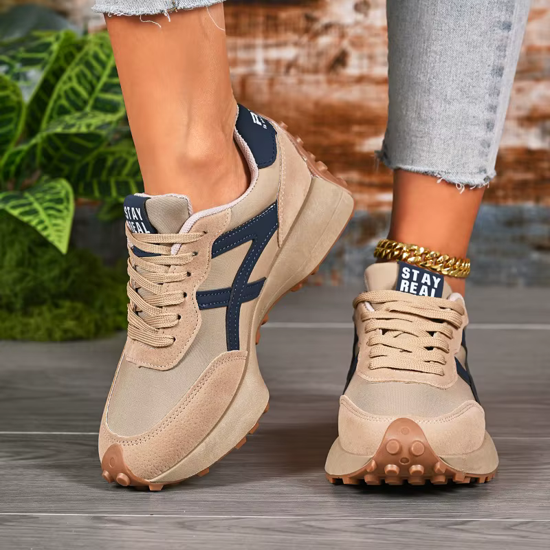 Nouvelles baskets de créateur pour femmes 2026 — Chaussures décontractées à lacets pour le printemps : Luxe
