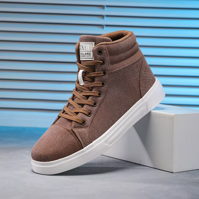 Chaussures de marche montantes en cuir confortables pour hommes