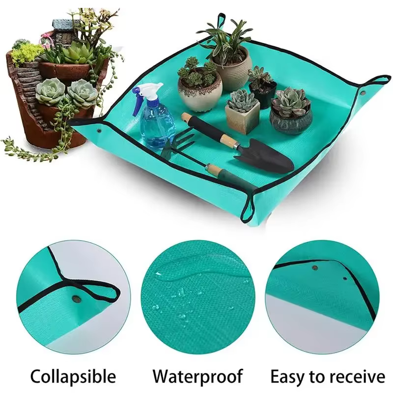 Tapis de transplantation de Pots de fleurs, tapis de plantation de jardinage, tapis de repottage de plantes PE, pliable et étanche, tapis de jardinage