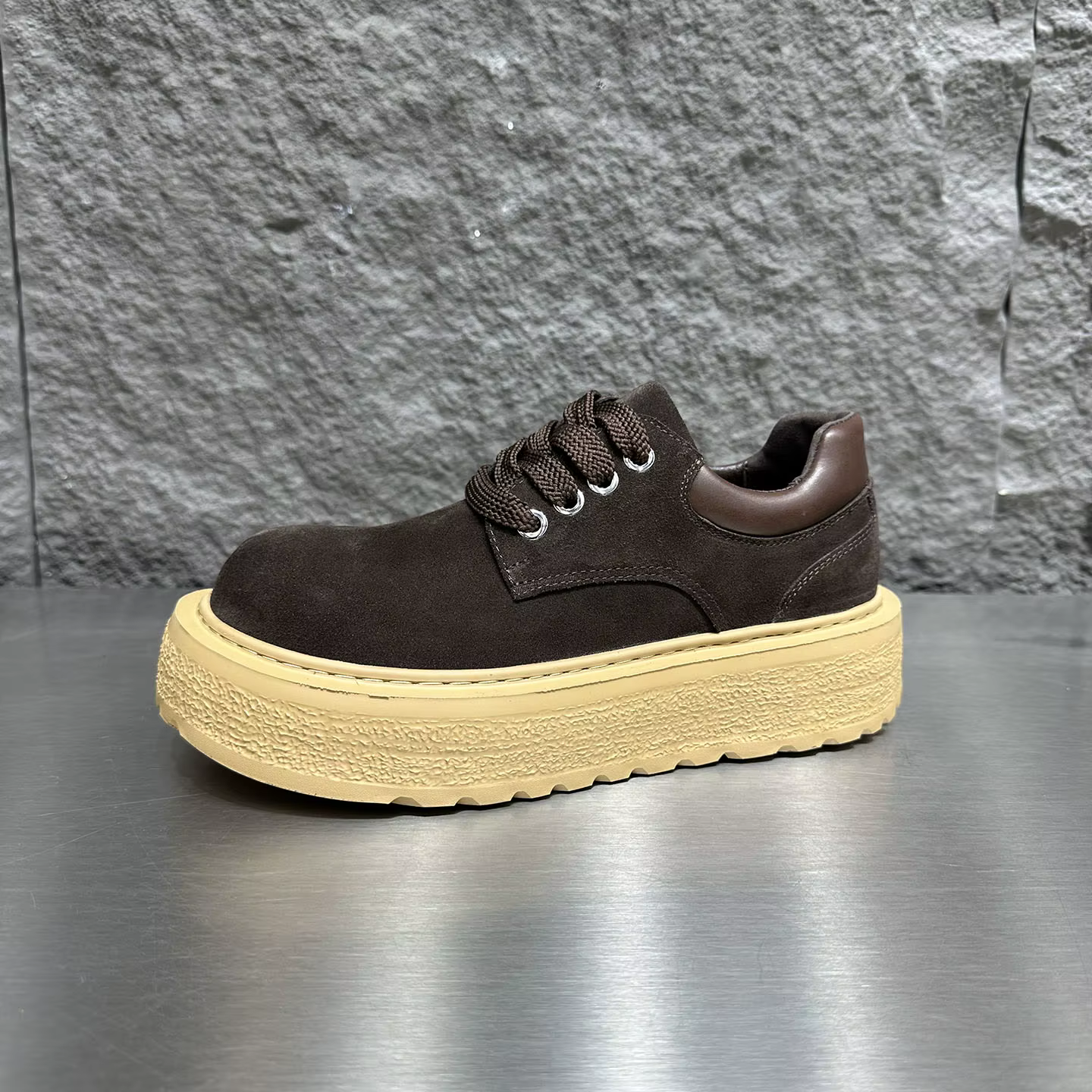 Chaussures Derby Rétro Style Britannique 2026 pour Hommes - Plateforme Rehaussante Antidérapante et Résistante à l'Usure