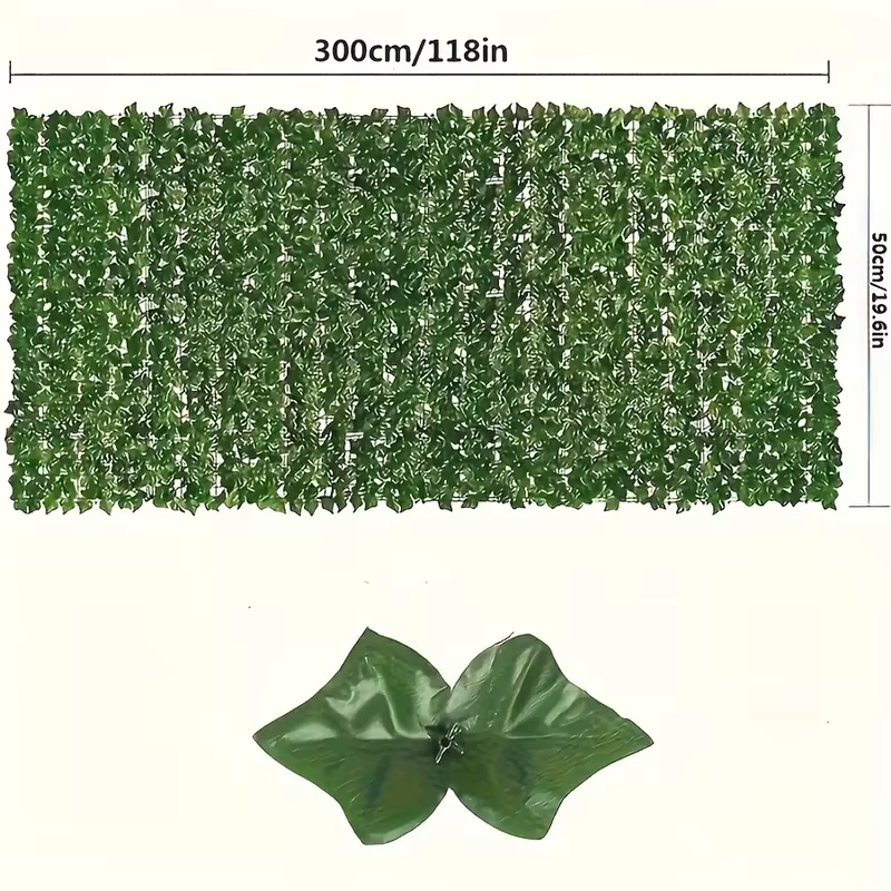 Clôture en fausses feuilles de lierre, 300x50cm, panneau de haies artificielles, écran de clôture de confidentialité pour jardin extérieur, Patio, porche, terrasse, balcon, décoration