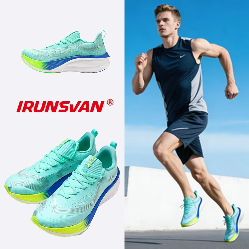 IRUNSVAN hommes plaque de carbone baskets professionnel Marathon course chaussures