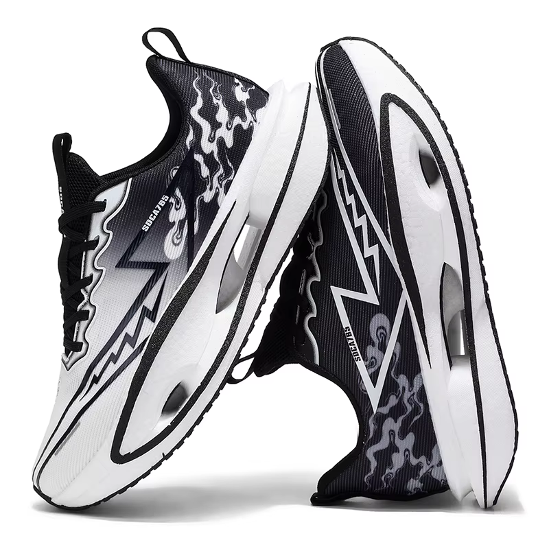 Chaussures de course Marathon Spécialité Homme Sport Plaque Carbone Respirantes Ultralégères Femme Confortables Athlétiques Amorti Stabilité Baskets