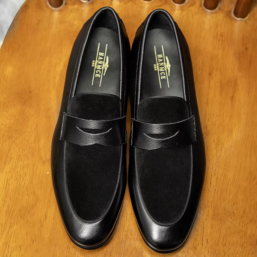 Hanmce-Mocassins de Luxe en Cuir group pour Homme