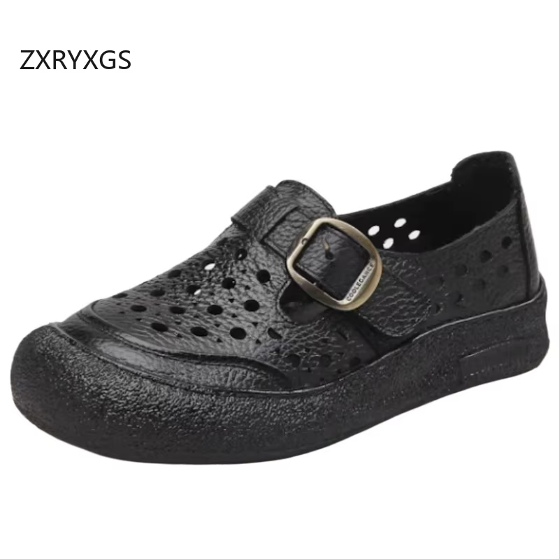ZXRYXGS 2025 nouveau printemps été chaussures en cuir véritable