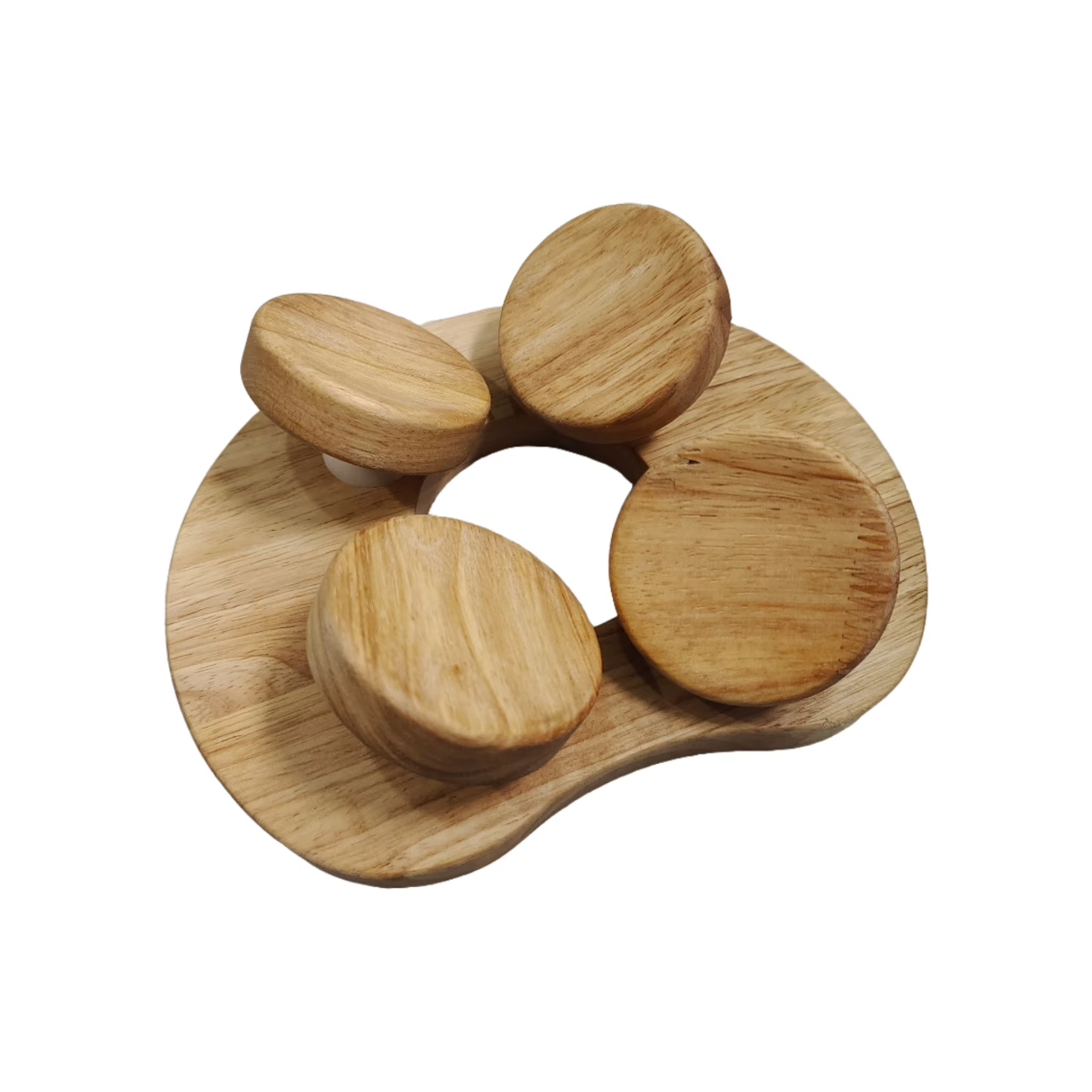 Repose-tête en bois pour sauna avec disque rotatif, accessoire de sauna