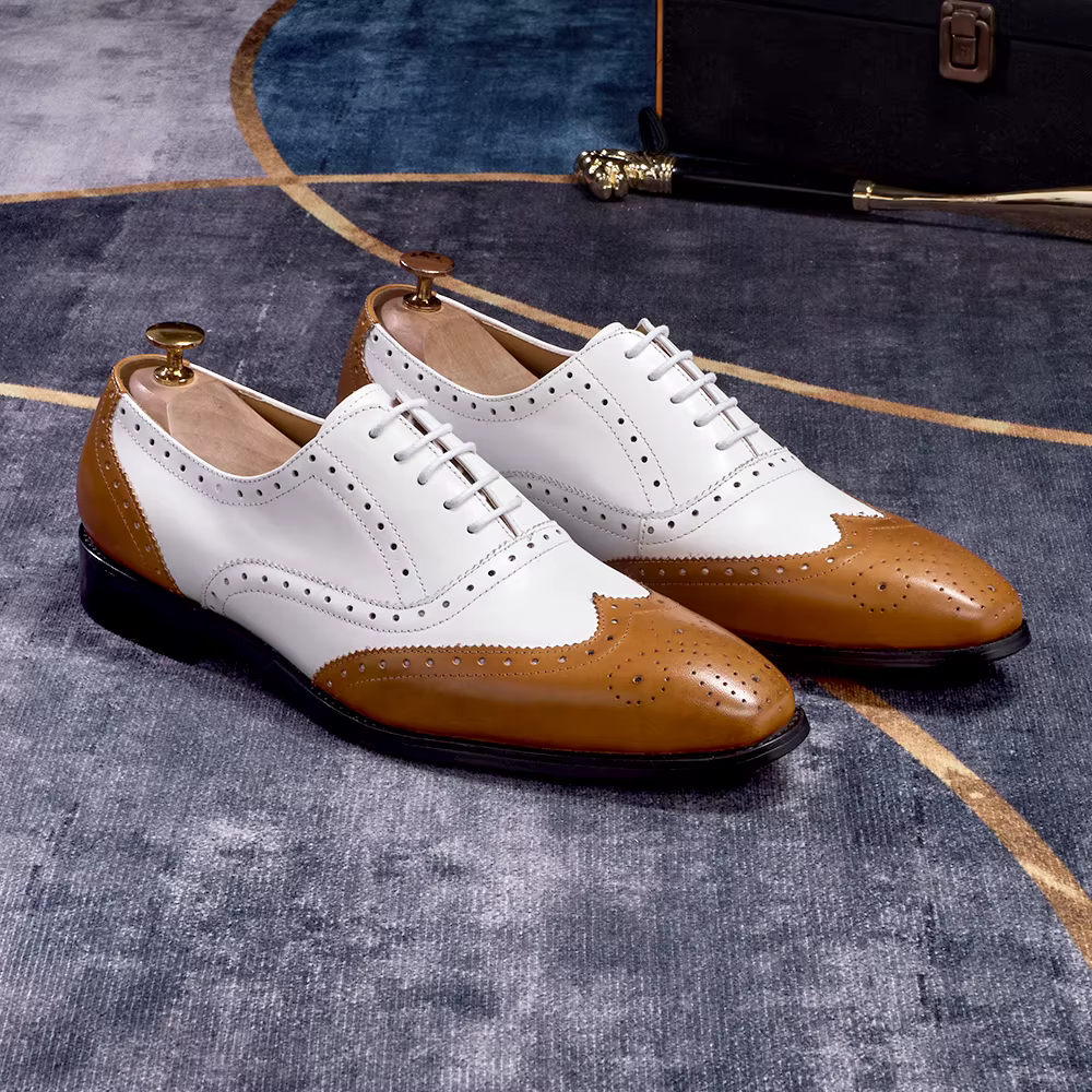 Couleurs mélangées hommes chaussures habillées rétro