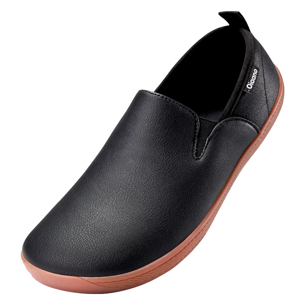 Oiaano bout large hommes chaussures minimalistes baskets confortables en cuir