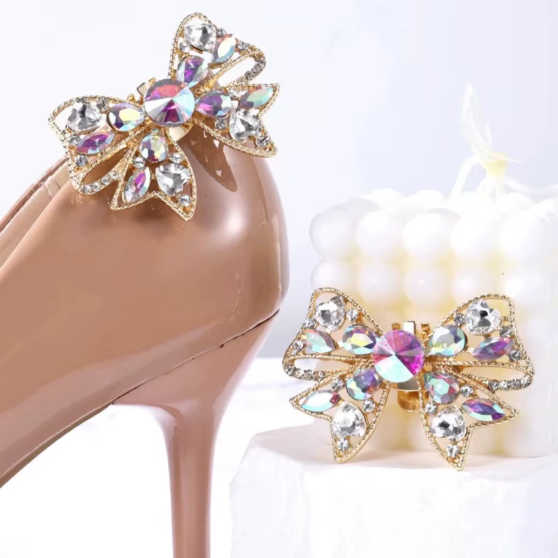 2 Pièces Boucles de Chaussures en Strass pour Mariage
