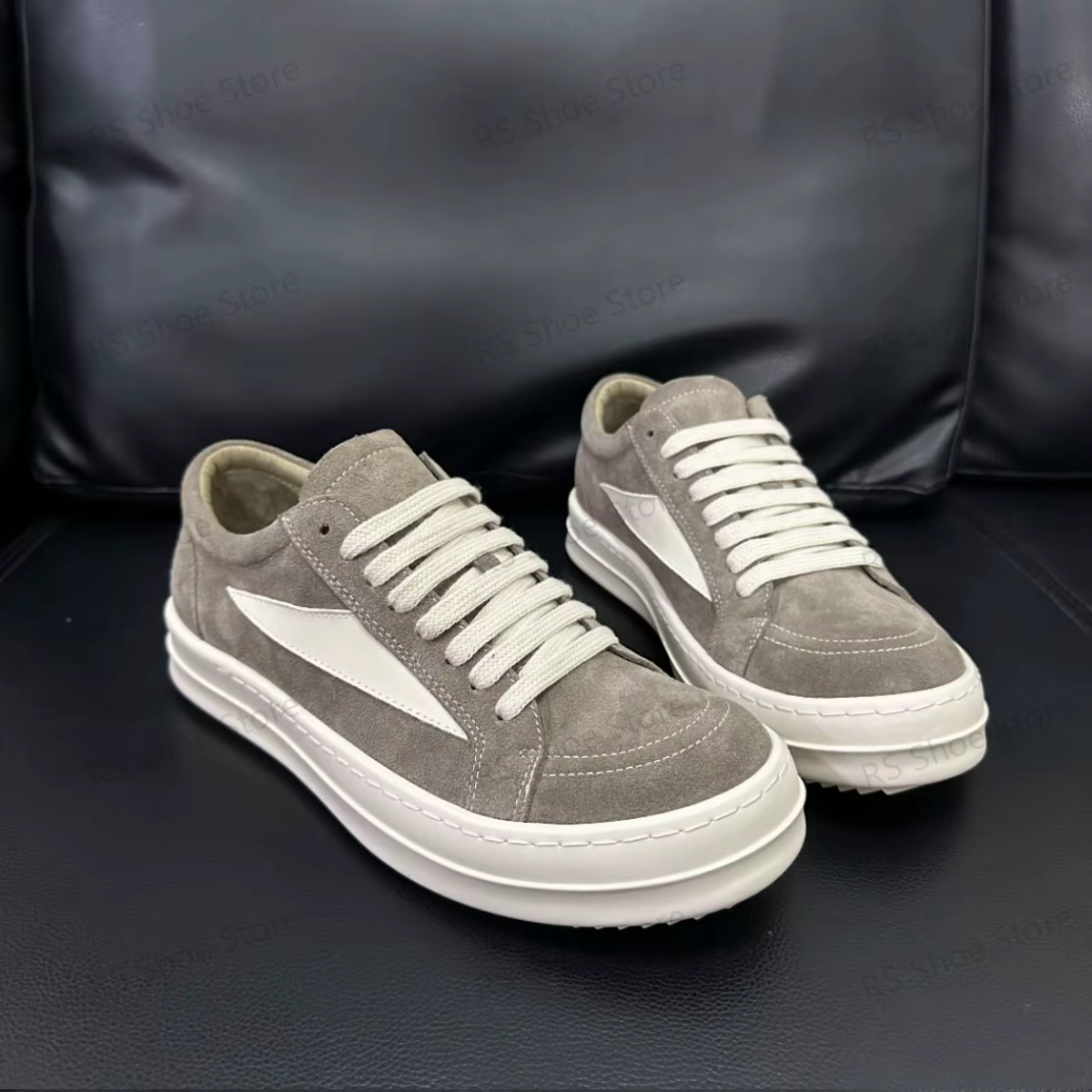 Ro Classic Designer Sneaker Low Top Shoe Women Brown Suede Shoes Leather Casual