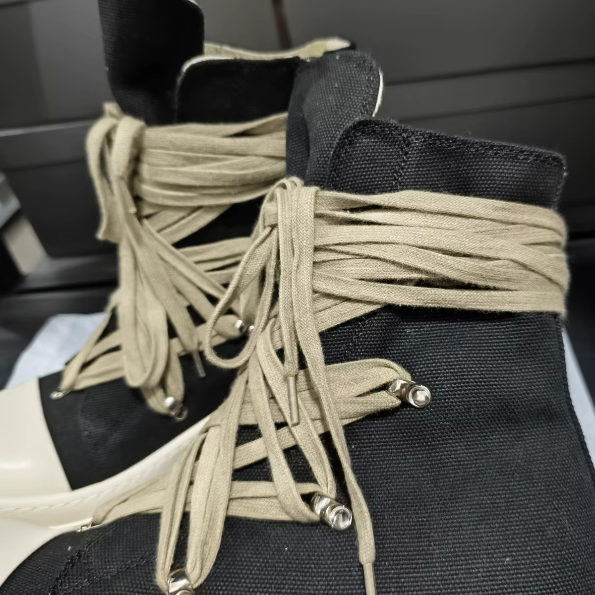 Hommes chaussures hautes décontracté toile plate-forme luxe formateurs à lacets femmes baskets Zip haute rue concepteur automne bottes