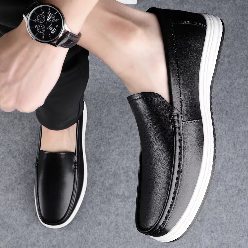 Chaussures en cuir véritable de haute qualité semelles de Massage bureau déplacements