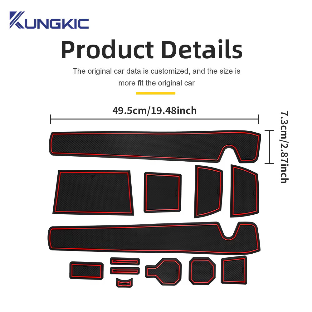 Pour Dacia Duster 3 2024 2025 2026 Tapis antidérapant pour rainures de porte de voiture, protections pour fentes de porte, accessoires intérieurs auto Dacia Duster 3