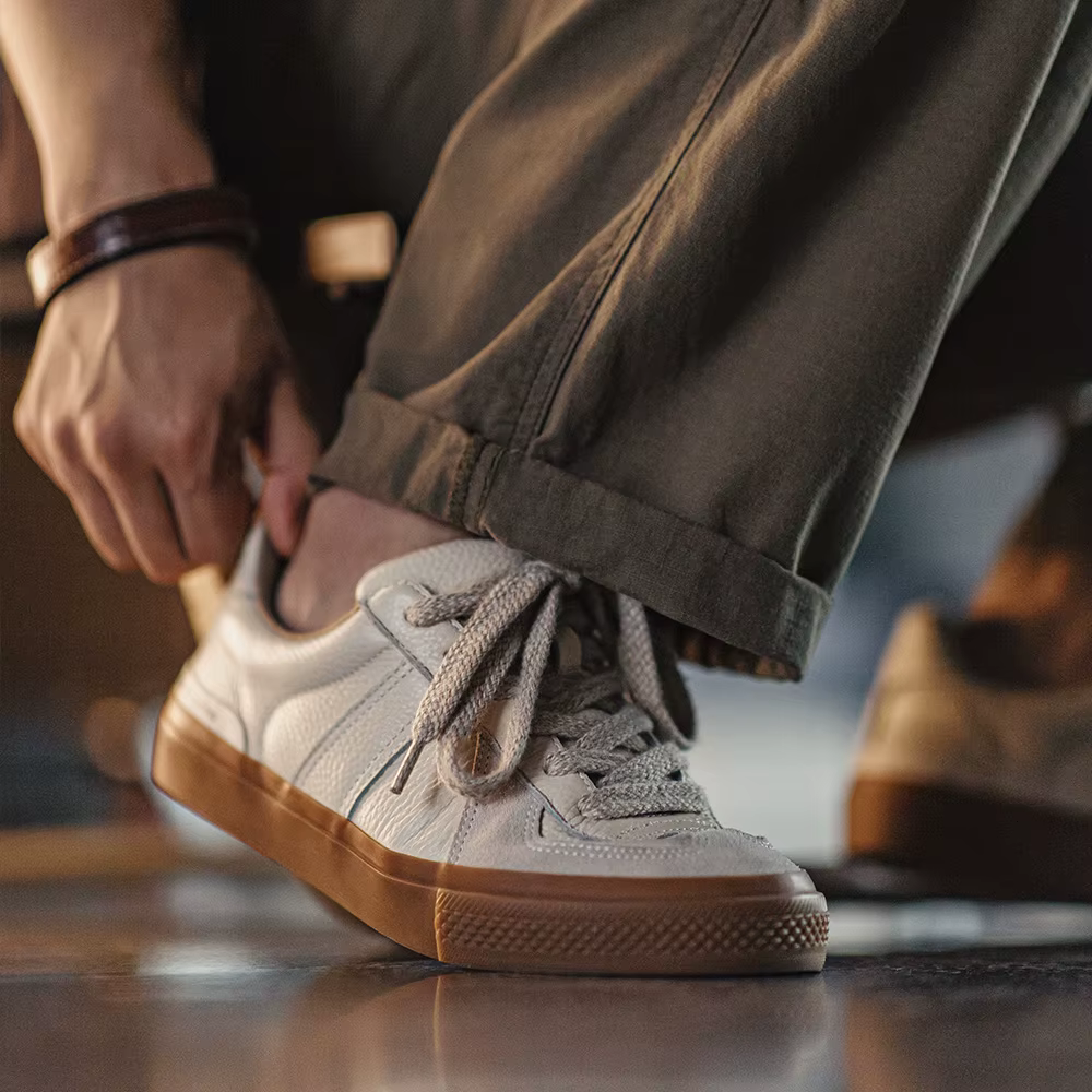 Maden nouvelles chaussures d'entraînement confortables en cuir pleine fleur pour hommes quotidien polyvalent respirant