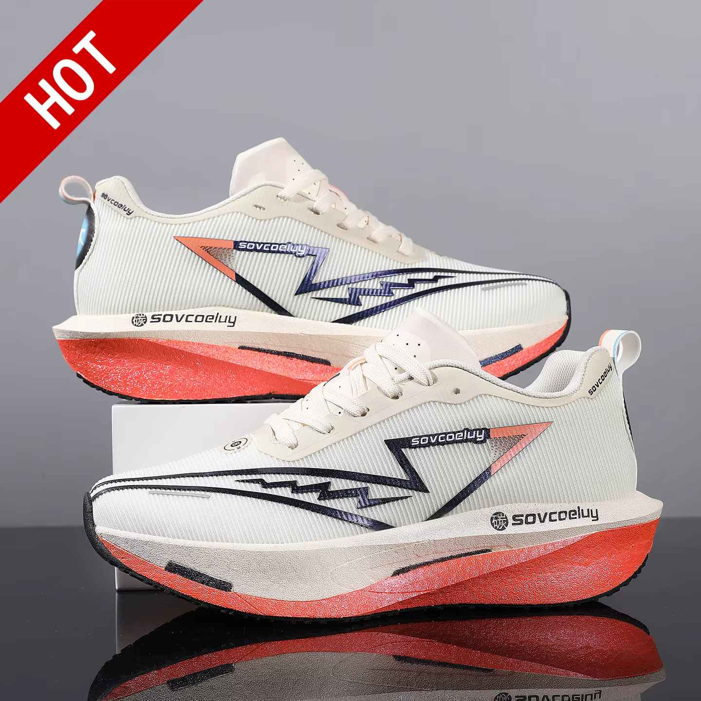 Chaussures de course marathon légères en carbone