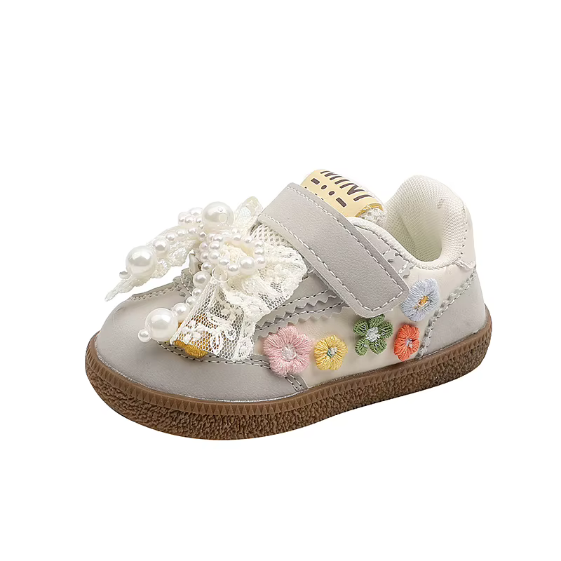 Chaussures de sport pour bébé avec nœud en dentelle