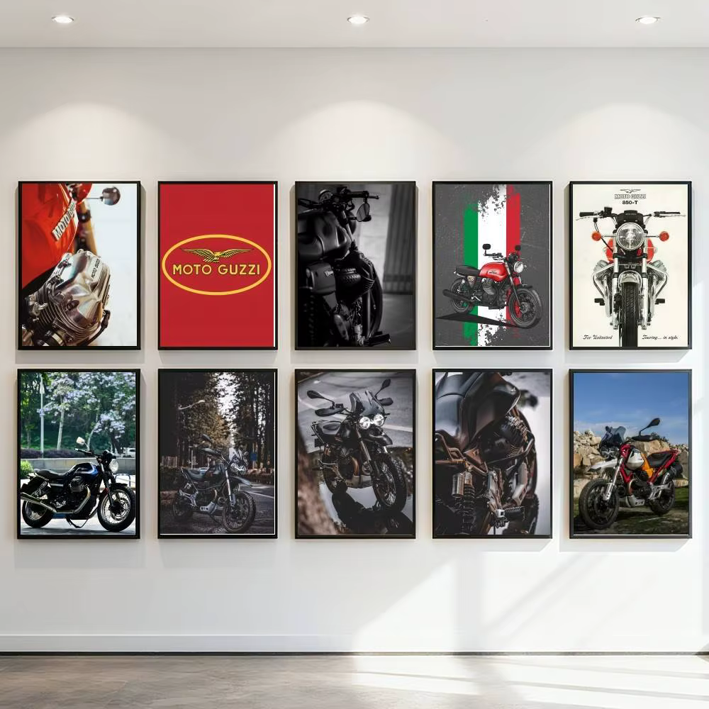 Affiche rétro italienne 100 ans moto G-Guzzi, impression artistique, Style Anime, décoration de maison, cadeau idéal, décoration de chambre parfaite