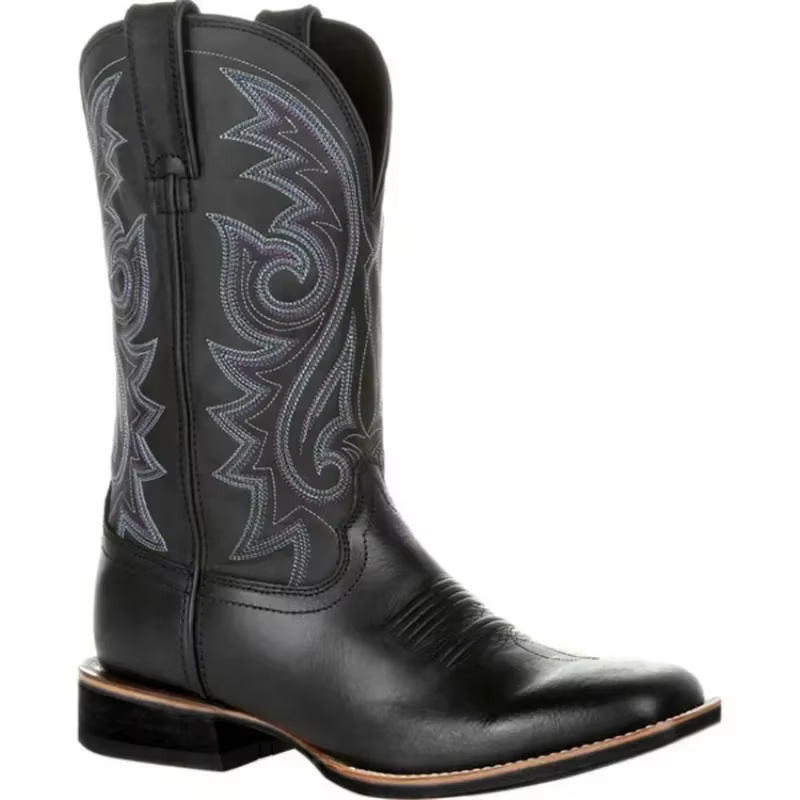 Hommes bottes mi-mollet Western Cowboy moto