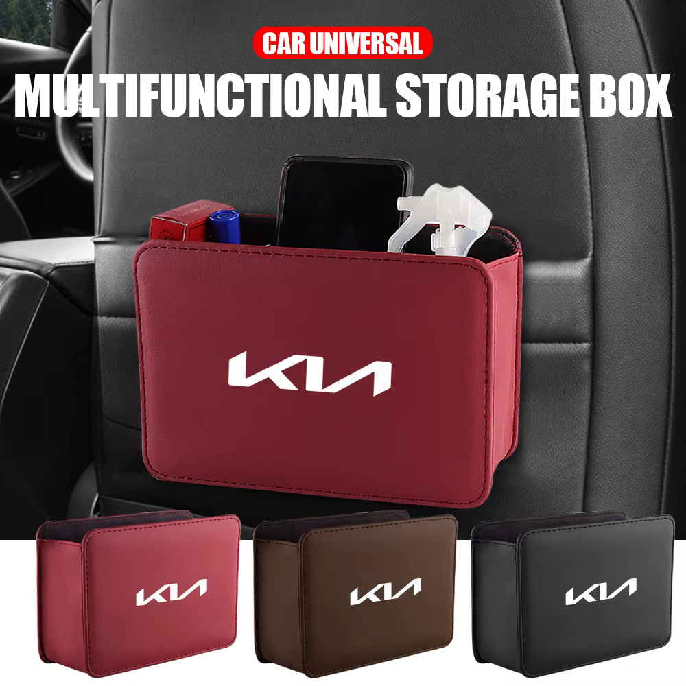 Accessoires de voiture porte latérale siège arrière organisateur boîte sacs de rangement en cuir pour KIA Rio Ceed Sportage Cerato Sorento Picanto Optima