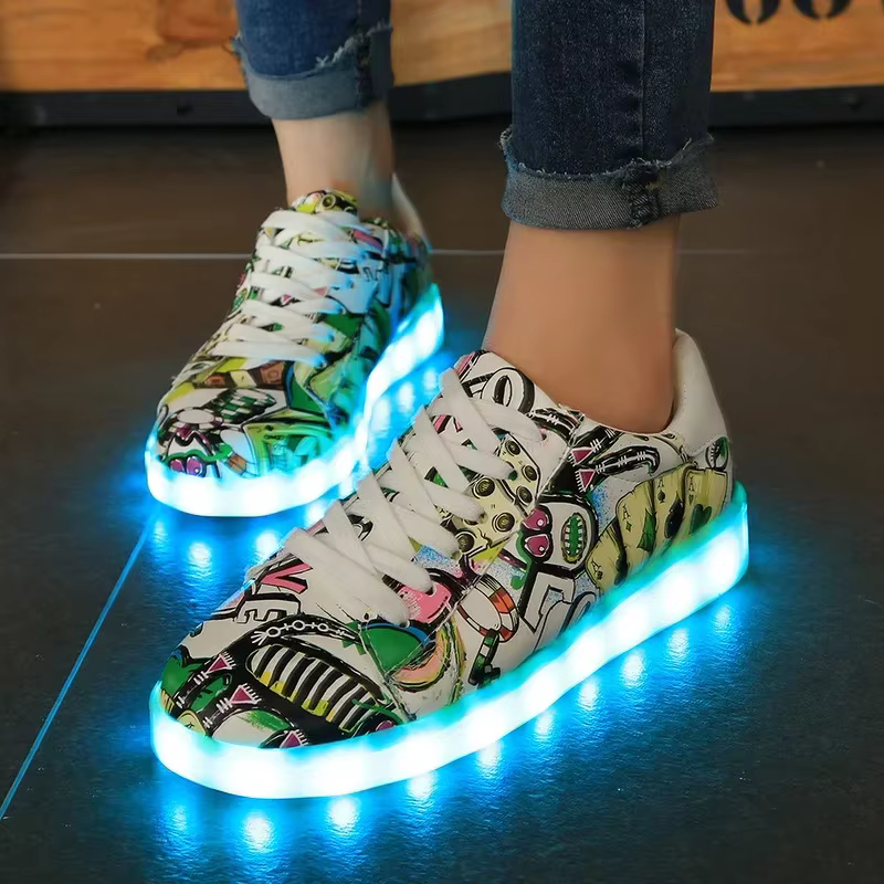 Baskets lumineuses pour femmes chaussures