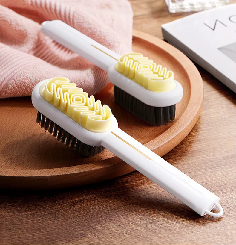 Brosse de nettoyage en daim à manche Long à 2 côtés