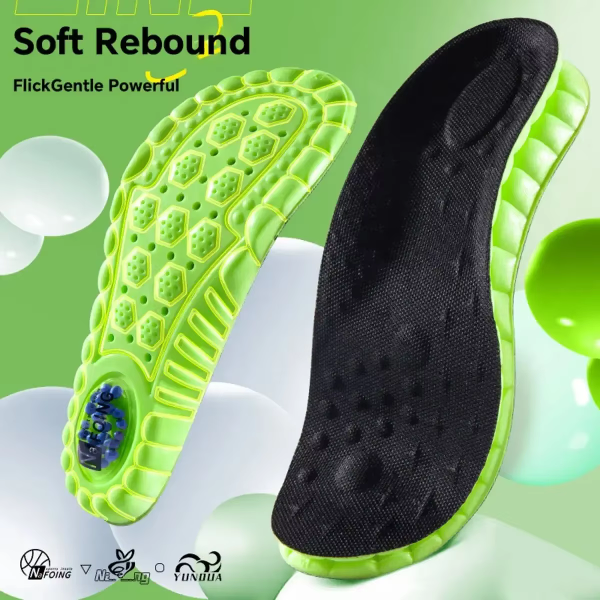 1 paire de semelles intérieures de Sport nuage 4D pour chaussures