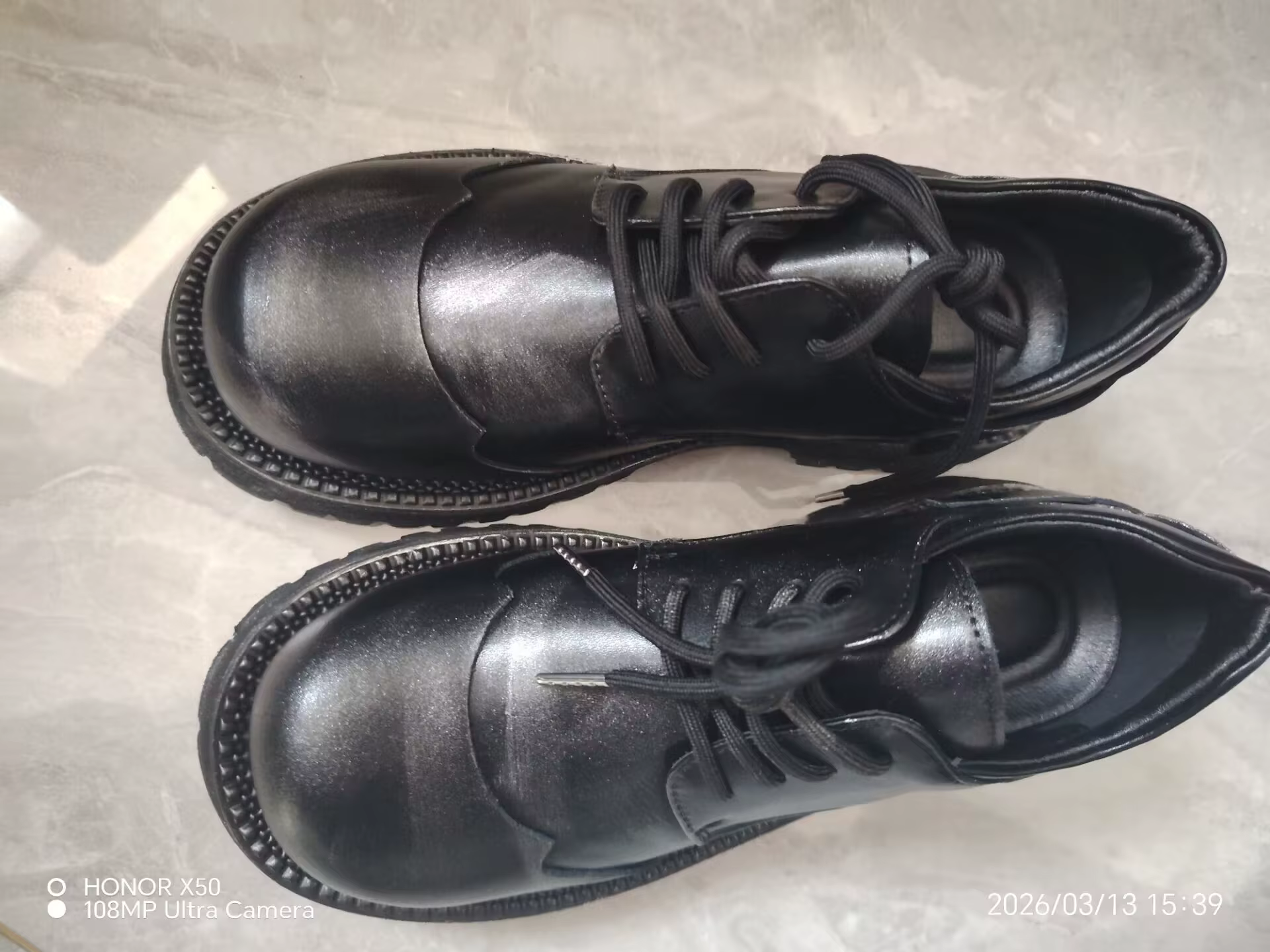 Chaussures Derby à plateforme pour hommes et femmes