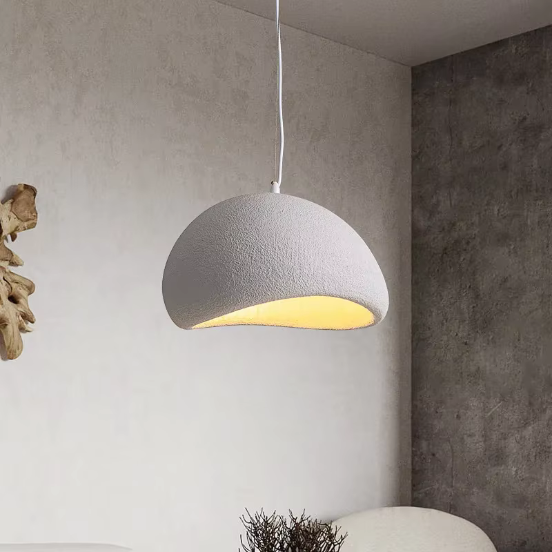 Lampe de salon de style japonais Wabi-sabi, style nordique, minimalisme, lustres, bar, design, luminaires suspendus blancs, LED, décoration intérieure