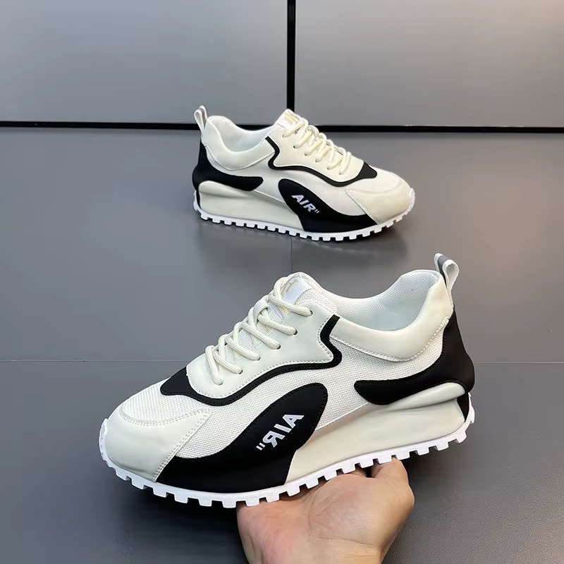 Grosses baskets hommes couverture bas conseil chaussures mode décontracté microfibre cuir maille respirant augmenté