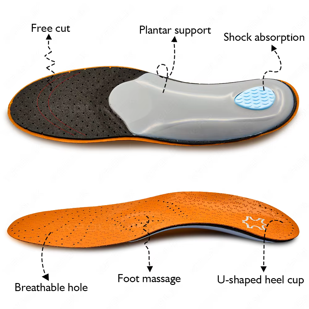 Semelle orthopédique en cuir PU