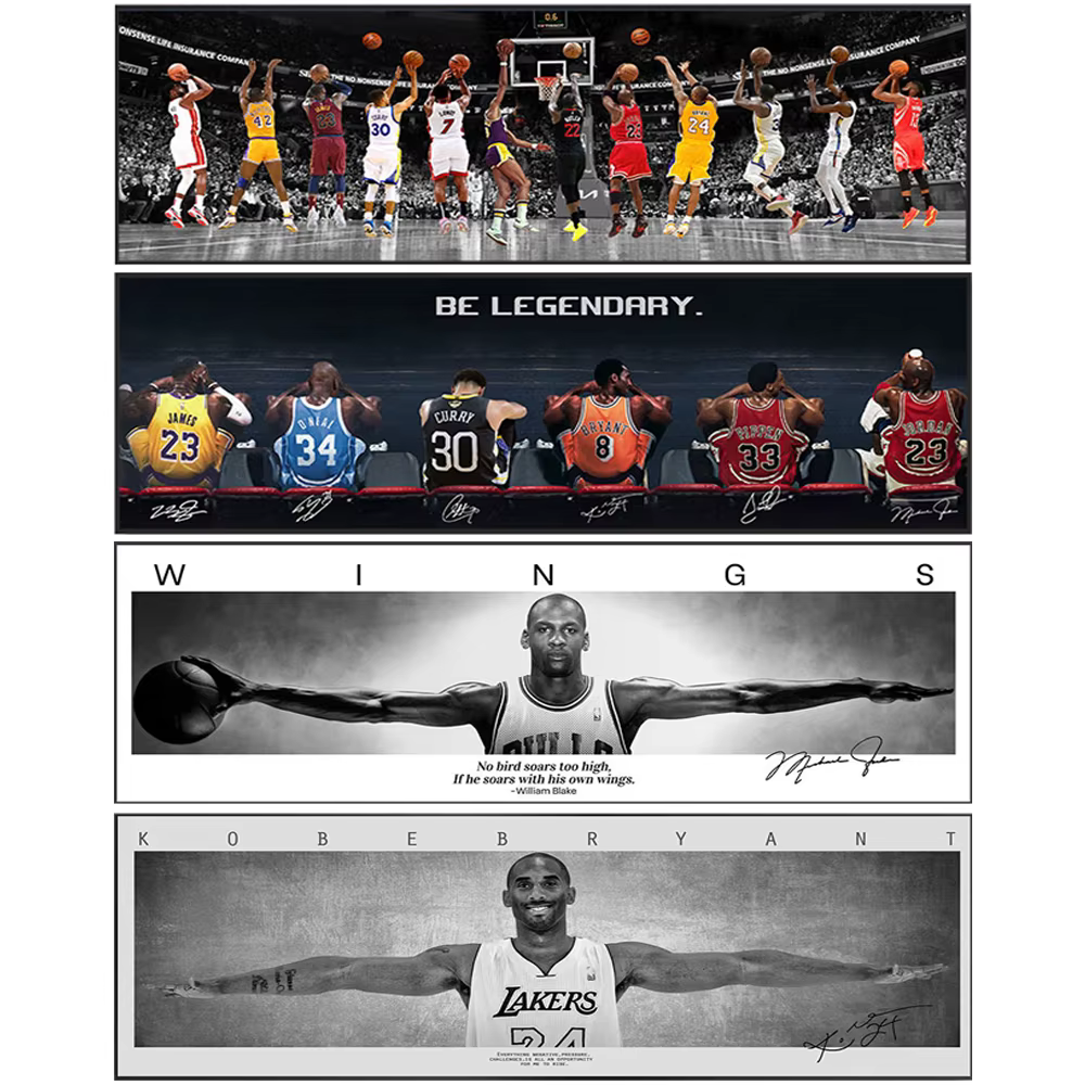 Affiche étoile de basket-ball, impression sur toile, maison, salon, chambre à coucher, café, peinture artistique, décoration