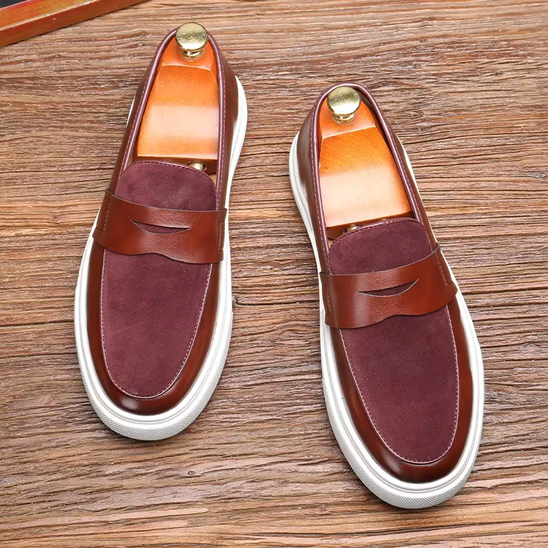 ChimKorean-Chaussures décontractées pour hommes avec semelle optique