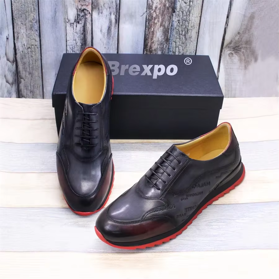 Baskets en cuir haut de gamme pour hommes