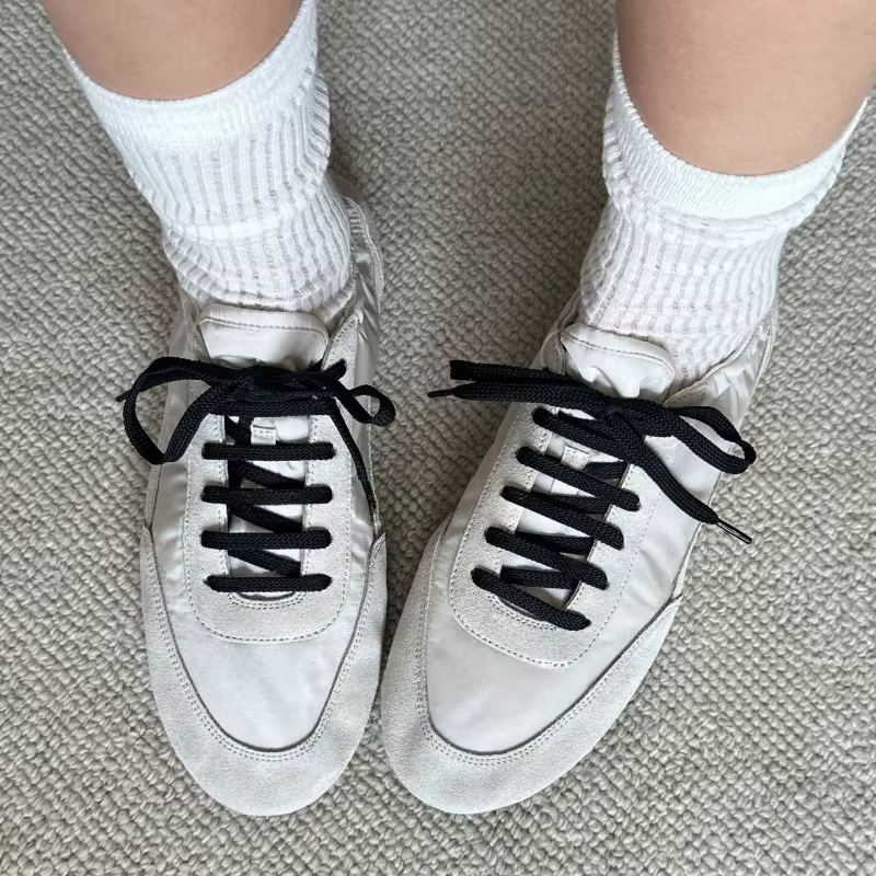 Baskets en cuir véritable pour femmes