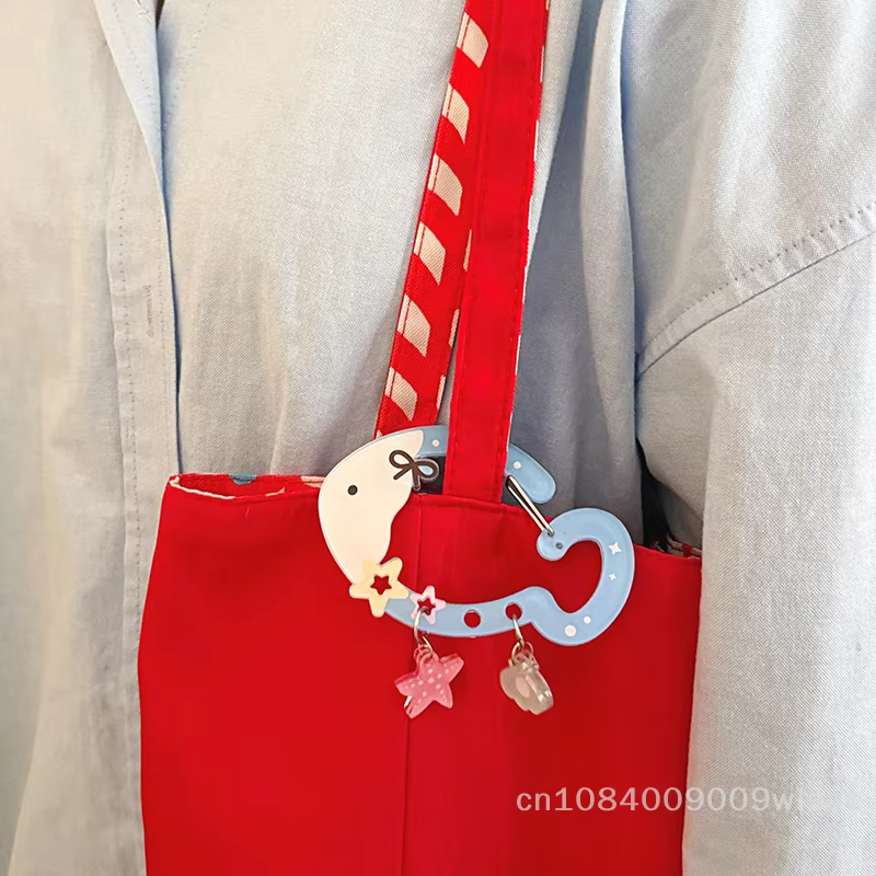 Mousqueton à clé en acrylique Kawaii - Porte-clés mignon à breloque pour sac Ita, nouveauté, clip décoratif multifonctionnel pour clés, sac et sac à main