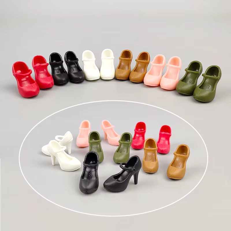 Chaussures à talons hauts pour poupée Barbie, sandales à talons hauts pour poupée Blythe, chaussures de bureau élégantes, accessoires en plastique, jouets de bricolage, 1/6