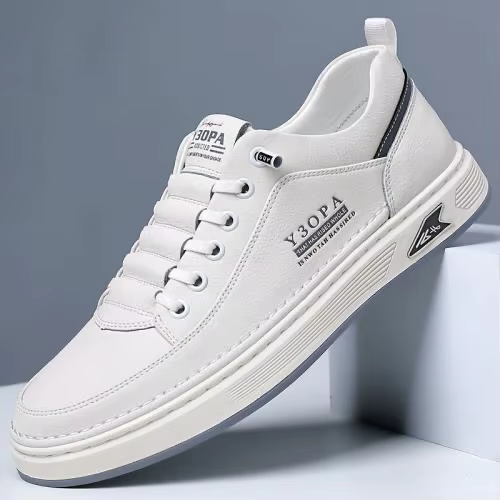 Chaussures décontractées en cuir pour hommes 2026 – Baskets respirantes à enfiler
