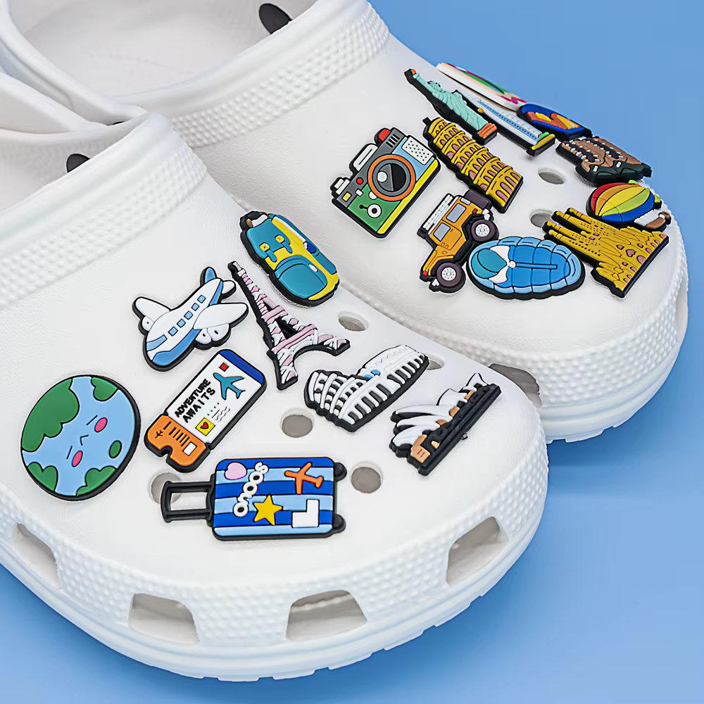 Breloques pour chaussures de voyage mondial
