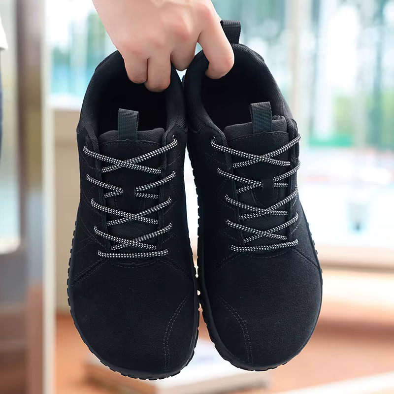 Chaussures en cuir suédé tissu PU chaussure à bout large