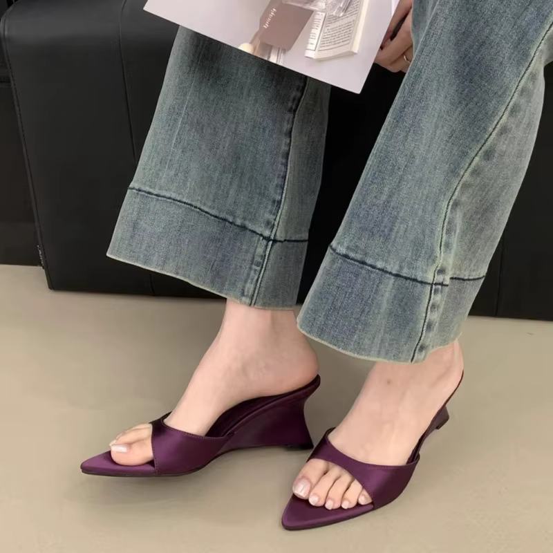 Mules compensées pour femme