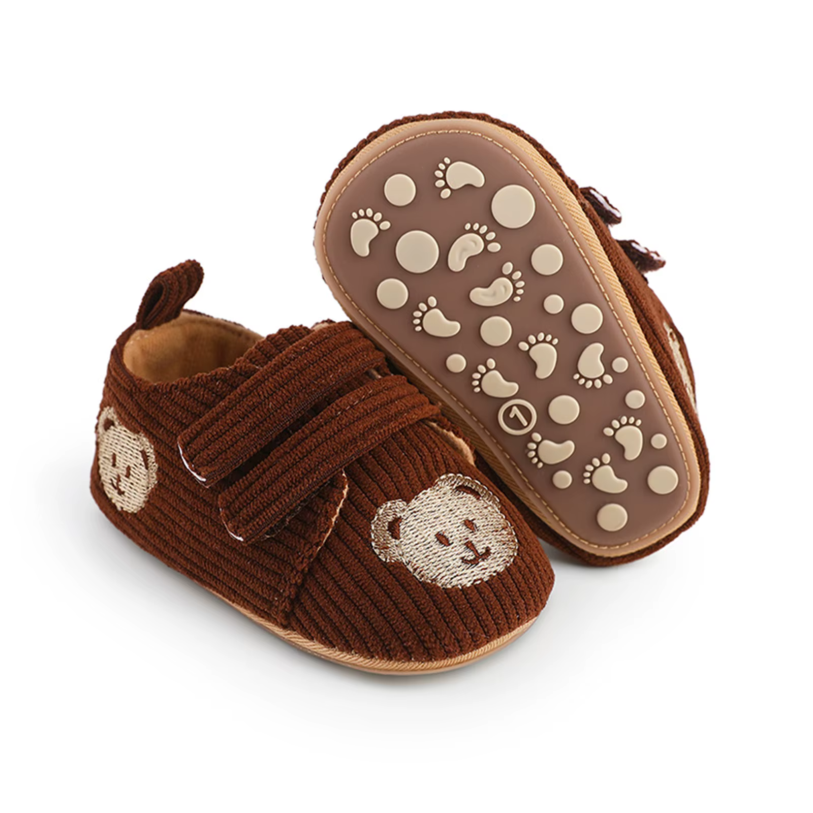 Nouveau-né bébé filles garçons espadrilles décontractées printemps automne anti-dérapant PVC semelle ours broderie premiers marcheurs chaussures pour infantile enfant en bas âge