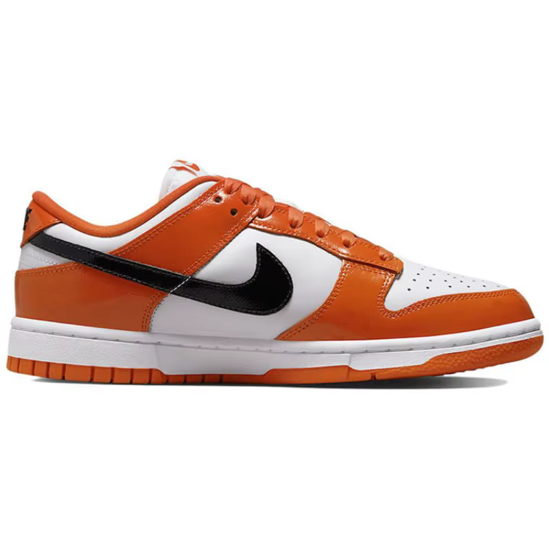Nike Dunk Low Orange Blanc Noir Femme Rétro Streetwear Chaussures de Skateboard Décontractées Basses Antidérapantes Baskets Tendance - DJ9955-800