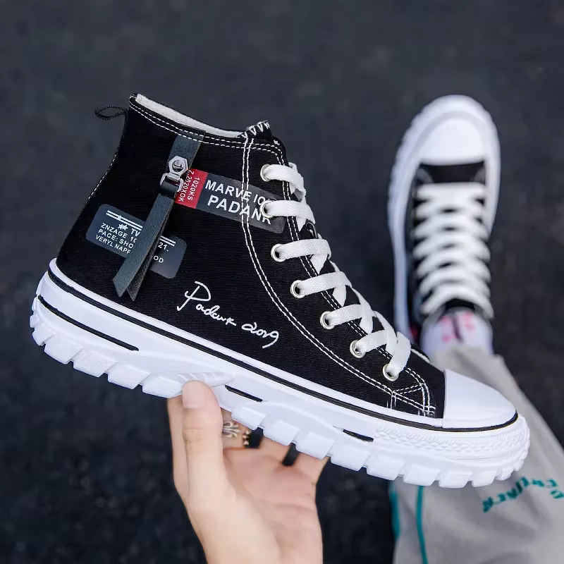 Chaussures montantes en toile respirante pour hommes
